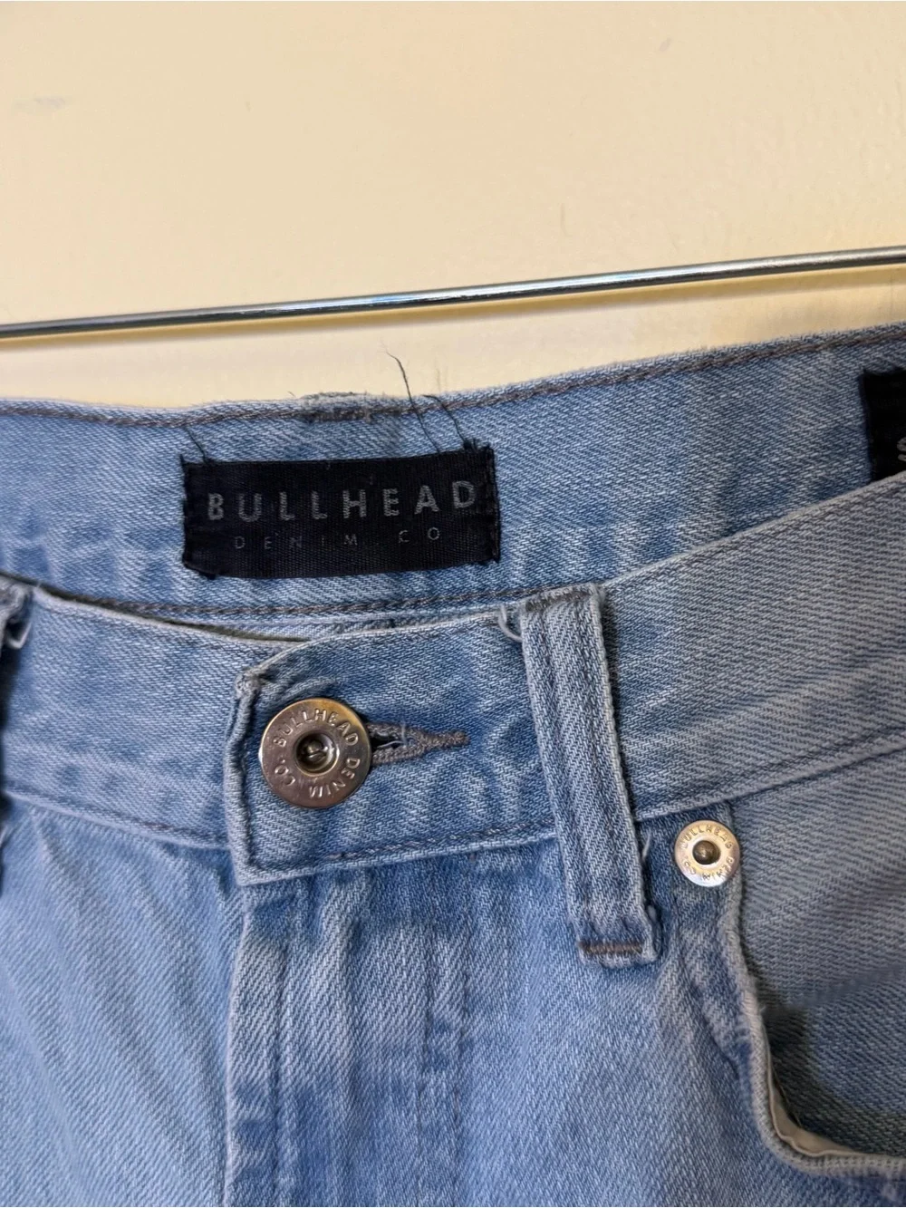 Bullhead Cotton Denim Shorts Cutoff Distressed Womens Size 32